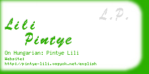 lili pintye business card